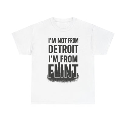 Detroit vs. Flint Tee - Unisex Heavy Cotton Shirt, Bold Graphic Tee, Michigan Pride Apparel, Casual Wear, Gift for Locals
