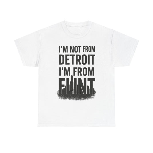 Detroit vs. Flint Tee - Unisex Heavy Cotton Shirt, Bold Graphic Tee, Michigan Pride Apparel, Casual Wear, Gift for Locals