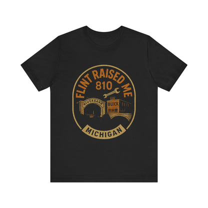 Flint Raised Me Tee - Unisex Jersey Short Sleeve | Michigan Pride Shirt, Gift for Locals, Travel Souvenir, Casual Wear, Heritage Apparel