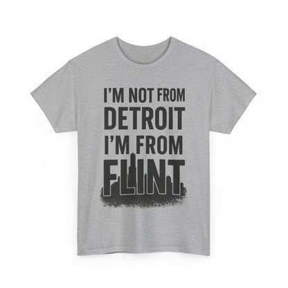 Detroit vs. Flint Tee - Unisex Heavy Cotton Shirt, Bold Graphic Tee, Michigan Pride Apparel, Casual Wear, Gift for Locals