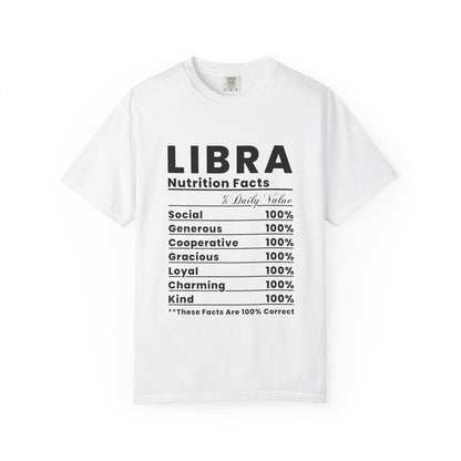 Libra Nutrition Facts T-shirt, Astrology Tee, Zodiac Gift, Horoscope Shirt, Birthday Wear, Unisex Graphic Tee