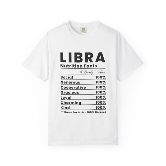 Libra Nutrition Facts T-shirt, Astrology Tee, Zodiac Gift, Horoscope Shirt, Birthday Wear, Unisex Graphic Tee