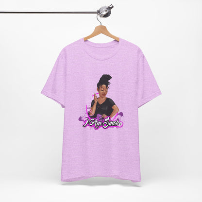 "I Am Smoke" Unisex Jersey Short Sleeve Tee, Fun Graphic T-shirt for Smokers, Casual Wear, Gifts for Friends, Streetwear Style