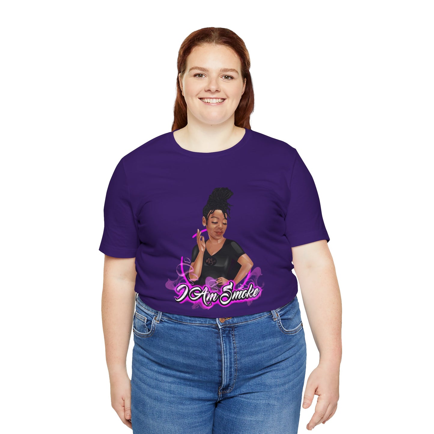 "I Am Smoke" Unisex Jersey Short Sleeve Tee, Fun Graphic T-shirt for Smokers, Casual Wear, Gifts for Friends, Streetwear Style