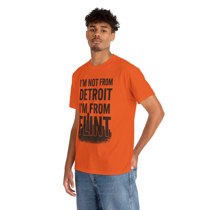 Detroit vs. Flint Tee - Unisex Heavy Cotton Shirt, Bold Graphic Tee, Michigan Pride Apparel, Casual Wear, Gift for Locals