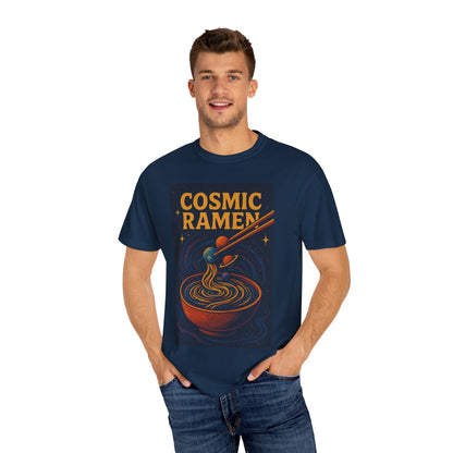 Cosmic Ramen T-Shirt, Unisex Graphic Tee for Food Lovers, Perfect Gift for Foodies, Casual Wear for Ramen Lovers