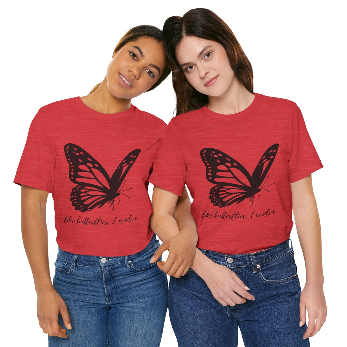Butterfly Evolution Tee | Unisex Short Sleeve Shirt, Inspirational T-Shirt, Gift for Nature Lovers, Self-Discovery Apparel, Casual Wear