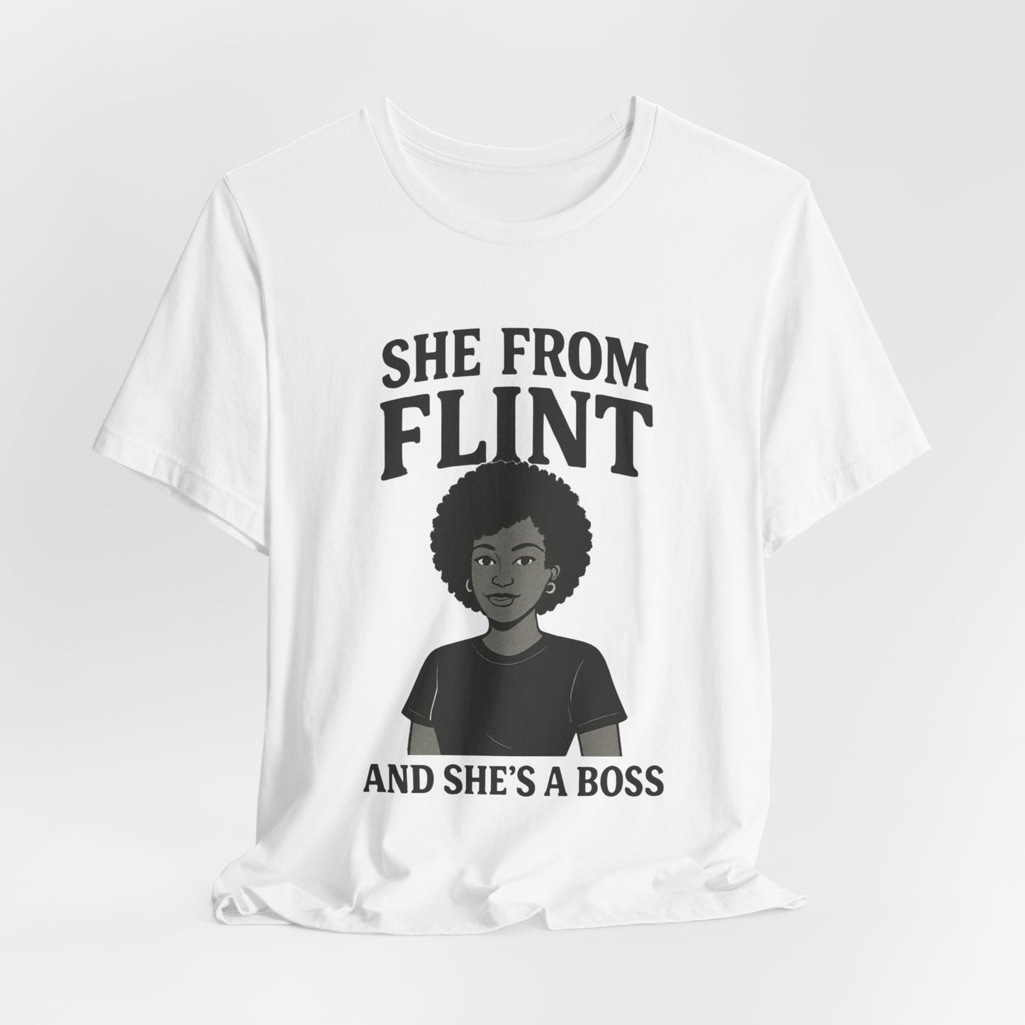 Flint Boss Tee, Inspirational Shirt, Gift for Women, Black History Month Apparel, Empowerment Top, Unisex Graphic Tee