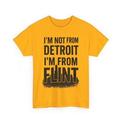 Detroit vs. Flint Tee - Unisex Heavy Cotton Shirt, Bold Graphic Tee, Michigan Pride Apparel, Casual Wear, Gift for Locals