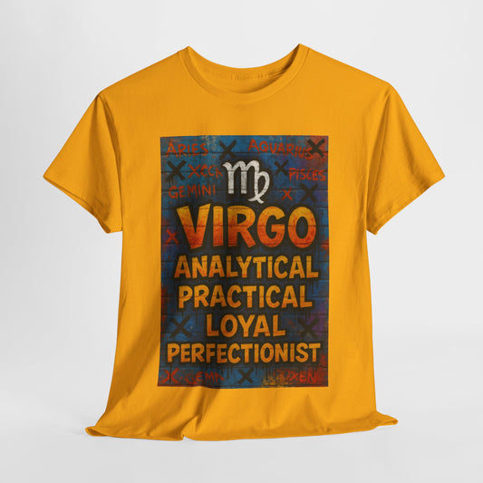 Virgo Sign Unisex Heavy Cotton Tee, Astrology Shirt, Zodiac Tee, Birthday Gift, Casual Wear, Astro Lover Apparel