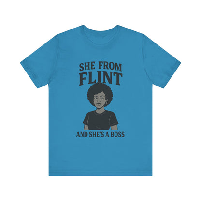 Flint Boss Tee, Inspirational Shirt, Gift for Women, Black History Month Apparel, Empowerment Top, Unisex Graphic Tee