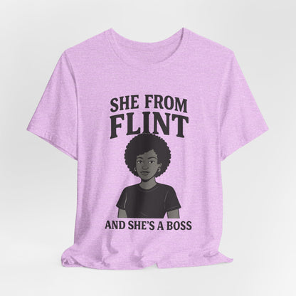 Flint Boss Tee, Inspirational Shirt, Gift for Women, Black History Month Apparel, Empowerment Top, Unisex Graphic Tee
