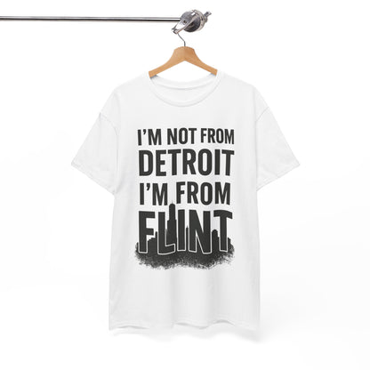 Detroit vs. Flint Tee - Unisex Heavy Cotton Shirt, Bold Graphic Tee, Michigan Pride Apparel, Casual Wear, Gift for Locals