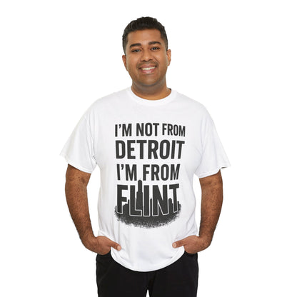 Detroit vs. Flint Tee - Unisex Heavy Cotton Shirt, Bold Graphic Tee, Michigan Pride Apparel, Casual Wear, Gift for Locals