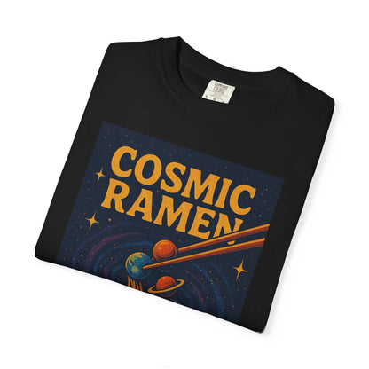 Cosmic Ramen T-Shirt, Unisex Graphic Tee for Food Lovers, Perfect Gift for Foodies, Casual Wear for Ramen Lovers