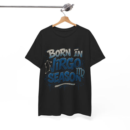 Virgo Season Unisex Heavy Cotton Tee - Astrology T-Shirt for Birthday Celebrations, Zodiac Lovers, Casual Wear, Gifts for Her, Gifts for Him
