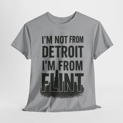 Detroit vs. Flint Tee - Unisex Heavy Cotton Shirt, Bold Graphic Tee, Michigan Pride Apparel, Casual Wear, Gift for Locals