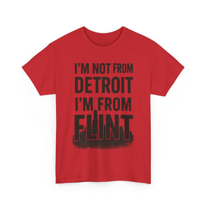 Detroit vs. Flint Tee - Unisex Heavy Cotton Shirt, Bold Graphic Tee, Michigan Pride Apparel, Casual Wear, Gift for Locals