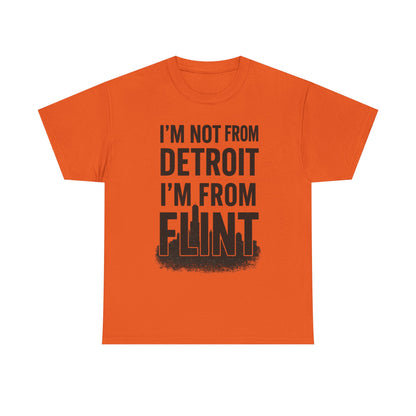 Detroit vs. Flint Tee - Unisex Heavy Cotton Shirt, Bold Graphic Tee, Michigan Pride Apparel, Casual Wear, Gift for Locals