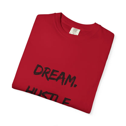 Motivational Unisex T-Shirt - Dream, Hustle, Repeat - Cozy Casual Wear for Entrepreneurs, Inspirational Gift, Everyday Tee, Event Apparel